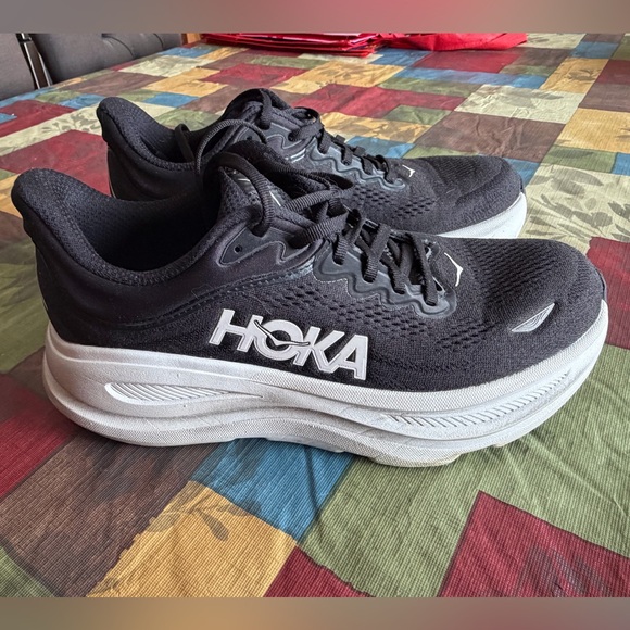 Hoka Bondi 9 Women’s Black/White Athletic Shoes Size 8.5 Wide - Picture 3 of 7
